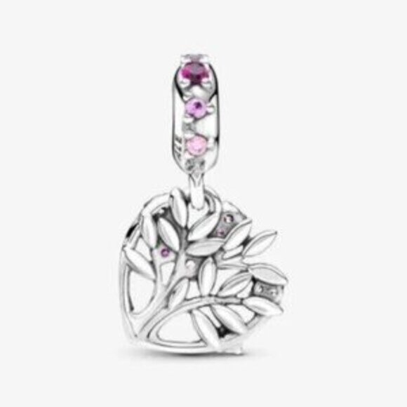 ✅Pandora Pink Heart Family Tree Dangle Charm - Picture 3 of 4